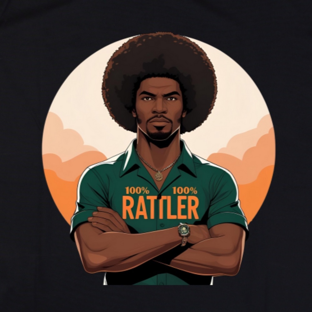 100% Rattler Black Male T-Shirt